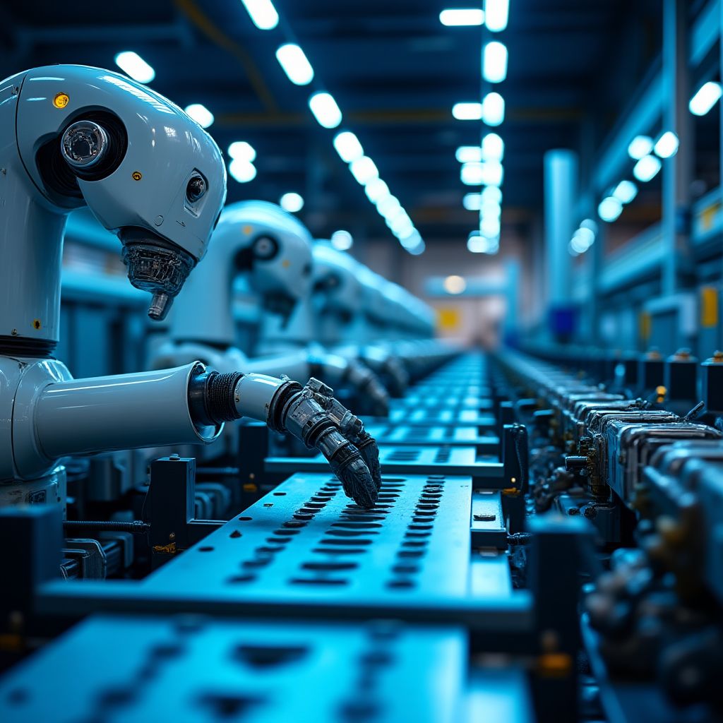 Robotik üretim hattı